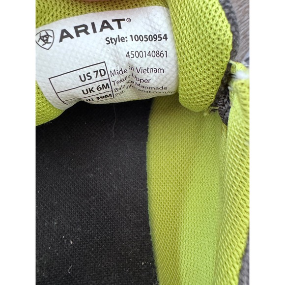 Ariat Hilo Charcoal Grey Neon Green Camo Sole Canvas Loafers 10050954 Mens 7D